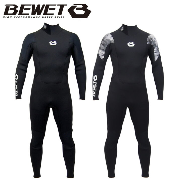 楽天市場】2022 BEWET OCEAN 3FL バックジップ ウェットスーツ 