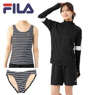 FILA フィラ レディース フィットネス 水着 ウェア 4点セット ラッシュガード パット付き セパレート 324…