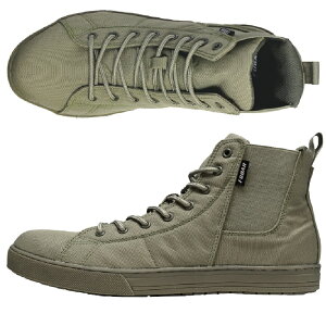 おたふく手袋 FUBAR FB-846 フーバー ワークシューズ キャンバスハイカット サイドゴア オリーブ