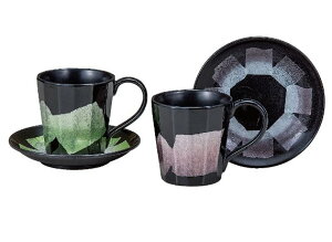 九谷焼 ペアコーヒー 銀彩<九谷焼 和食器 鉢 小鉢 人気 ギフト セット 贈り物 結婚祝い/内祝い/お返し>