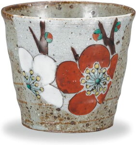 九谷焼 ぐい呑/ぐい呑み 盃 紅白梅<九谷焼 和食器 鉢 小鉢 人気 ギフト セット 贈り物 結婚祝い/内祝い/お返し>