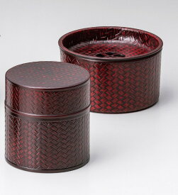 日本製　カゴメ茶筒 鎌倉 ユリア樹脂製 ウレタン塗装 誕生祝い 和食器 プレゼント ギフト【向かって左側の商品です】