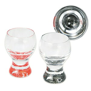 越前漆器・越前塗 雅乃 花びら ぐいのみペア 赤と黒