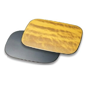 越前漆器・越前塗 漆遊館 黒銀砂子( 強力ノンスリップ)裏黒 長角マット