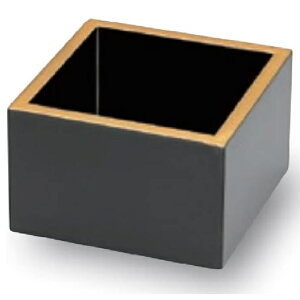 越前漆器・越前塗 漆遊館 黒 金渕 一合升