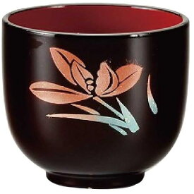 会津漆器・会津塗 溜内朱 都 ぐい呑み (5月/らん)