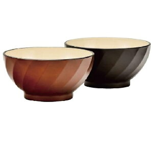 会津漆器・会津塗 ライト内アイボリー・ダーク内アイボリー 千波 丼 ペア