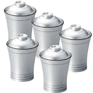 越前漆器・越前塗 雅乃 小吸物椀 食洗機対応 シルバー (5客組)