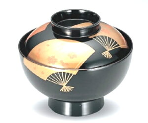 越前漆器  吸物椀(木合製/漆塗)Φ12.0×10.0cm 370ml< お屠蘇 雑煮 迎春 正月 お祝い 独楽 おせち>