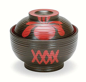 越前漆器 黒内朱 蕪絵 乱筋お好み椀 φ15×12cm(越前漆器 お好み椀 お雑煮椀 煮物椀 お椀 沈金 若松 見返し付 おわん越前塗り ギフト・内祝い・成人内祝い・結婚内祝い・新築祝い・お返