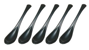 越前漆器 かゆスプーン(大) 黒 5本セット