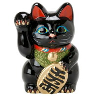 楽天市場】招き猫 黒 貯金箱の通販