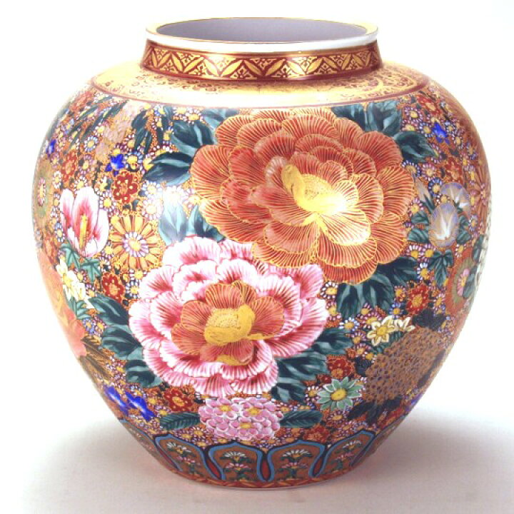 楽天市場】九谷焼 10号花瓶 極上花詰 芦湖作 限定品 木箱入＜新築 開業 