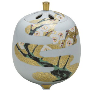 九谷焼 4.5号香炉 金彩梅花文<新築 開業 引っ越し 結婚 お祝い お返し 海外土産 敬老の日 父の日 母の日 海外土産 インテリア>