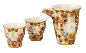 九谷焼 晩酌揃 金花詰<九谷焼 和食器 鉢 小鉢 人気 ギフト セット 贈り物 結婚祝い/内祝い/お返し>