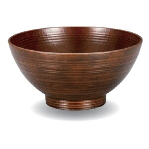 越前漆器・越前塗 漆遊館 総栃塗 50刷毛筋タスク椀 (レンジ対応)