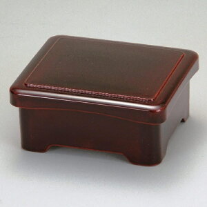 越前漆器・越前塗 漆遊館 うな重・丼重 溜内朱 段蓋 1段足付丼重