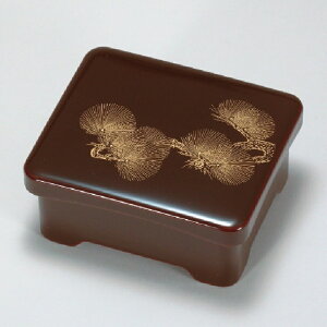 越前漆器・越前塗 漆遊館 うな重・丼重 溜内朱 若松沈金 平蓋丼重