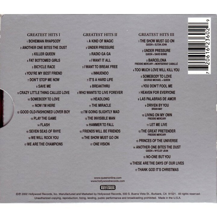 楽天市場 クイーン Cd アルバム Queen Platinum Collection プラチナムコレクション 3枚組 ボックスセット 輸入盤 Album 送料無料 洋楽cdベストヒットアルバム通販q