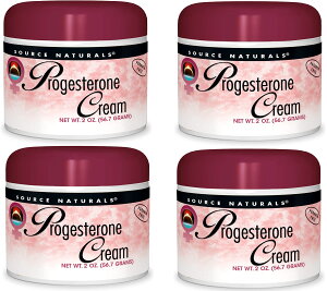 「お得な4本セット」Source Naturals社プロゲステロンクリーム(Progesterone Cream) 2oz(56.7g)×4本