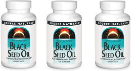 「お得な3本セット」SOURCE NATURALS社 ブラックシードオイル サプリメント1粒あたりブラッククミン種子オイル ニゲラサティバ 500mg配合　120粒×3本