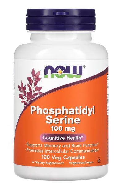 NOW  高濃度 ホスファチジルセリン 120粒サプリメント 1粒あたり 100mg配合 120粒入り PhosphatidylSerine Supplement