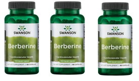 「お得な3個セット」Swanson社 1粒あたりベルベリン400mg配合サプリメント60粒×3本 Berberine, 400 mg, 60 Capsules 3bottle