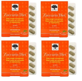 「お得な4個セット」 New Nordic社Zuccarin Diet（ズッカリンダイエット）サプリメントタブレット60粒×4個