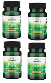 「お得な4本セット」Swanson Premium社PQQサプリメント1粒あたり20 mg配合30粒入り×4本