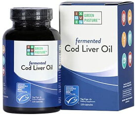 発酵タラ肝油サプリメント120粒Green Pasture - Fermented Cod Liver Oil - 120 Capsules