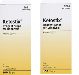 「お得な2箱セット」Ketostix Reagent Strips for Urinalysis, Measure Ketone Levels, 100本×2箱