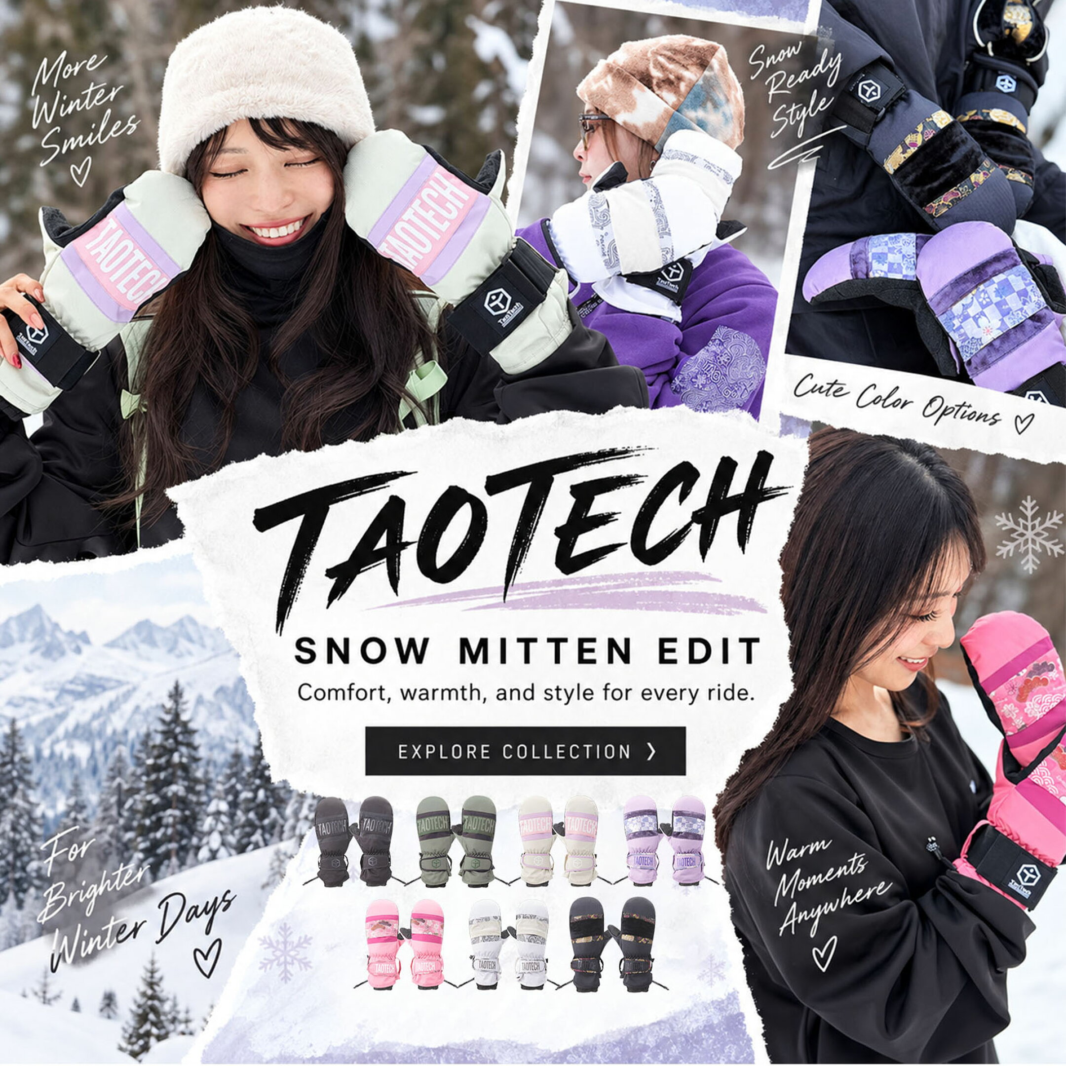 TaoTech 26-27新作 スノーボードミトン レディース・メンズ