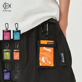 TaoTech 【送料無料】 パスケース リフト券ホルダー カラビナ付き チケットホルダー リフト券入れ スキー場 スノーボード スキー カード入れ 定期入れ 通勤 通学 ICカードケース スノーサウルス