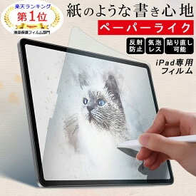 【楽天1位 紙のような書き心地】ペーパーライク フィルム iPad 保護フィルム iPad Air5 mini6 Air4 iPad Pro 12.9 11インチ iPad 第10世代 第9世代 mini5 mini4 第 8 7 6 5 4 3 世代 8.3 9.7 10.2 10.9 フィルム 非光沢 書き味向上 反射防止/指紋防止