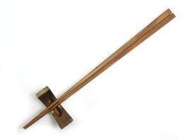 茶紫檀箸　箸置セット