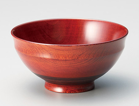 木製越前塗り Sakura 飯碗 赤