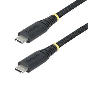 StarTech.com USB-C�P�[�u���^3m�^USB 2.0�^Type-C to Type-C�^240W 5A PD EPR�^USB-IF�^�u���b�N�^���ϋv �����[�d �f�[�^�]�� S2CEPR3M-USB-CABLE