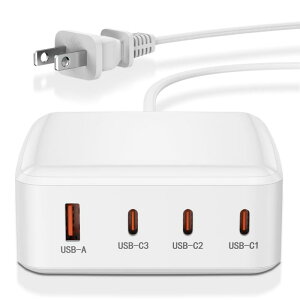 PD 130W GaN USB-C �}���[�d�� USB �[�d�� �P�|�[�g100W/PD 3.0�APPS�AQC4+�Ή�/4�䓯���[�d �c