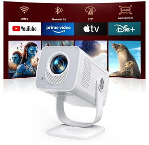 �v���W�F�N�^�[ ���^-��Android TV ���ځ�400g���y�ʒZ�������e 22000LM�v���W�F�N�^�[�ƒ�p ���P�x �m1080P4K�Ή��EWIFI6Bluetooth5.4�n������`�␳ IOndroid/�p�\�R��/DVD/PS