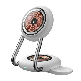 QUARC 3in1 magsafe ワイヤレス急速充電器 Qi認証 急速 Quick Charge 最大15W出力 iPhone 15/14/13/12シリーズ Galaxy Xperiaなど 各機種対応 Aripods Apple Watch アップルウォッチ ワイヤレスチャージャー