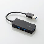 エレコム ELECOM USB3.0ハブ 3ポート U3H-K315BBK