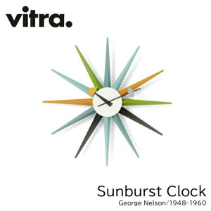 サンバーストクロック Sunburst Clock ウォールデコ/オフィス/キッチン/子ども部屋 vitra ヴィトラ【ジョージ・ネルソン/George Nelson】ミッドセンチュリー 送料無料 おしゃれ デザイナーズ家具 時
