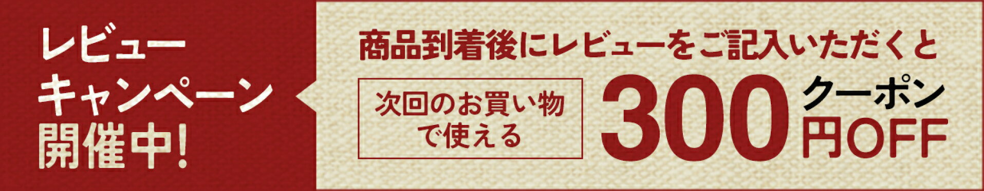 レビューキャンペーン開催中
