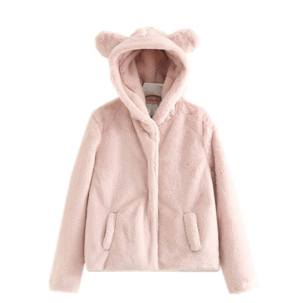 冬の新しい子供のウサギの耳の帽子暖かい綿短い豪華な綿のジャケット 限定特価 超特価SALE開催