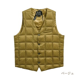 【最短翌日届け】 TAION 体温 003 正規取扱店 ダウン ジレ ベスト メンズ プレゼント ゴルフ に 格好の良い パパ おしゃれ ジジ ベージュ ブラック ラッピング無料 コンパクト 薄手 収納袋 ライトダウン コーデ バレンタイン