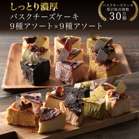 敬老の日 バスクチーズケーキ カット 9種セット×2 誕生日 冷凍 ギフト プレゼント アソート バスクチーズ並木
