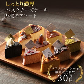 お中元 バスクチーズケーキ カット 9種セット 誕生日 冷凍 ギフト プレゼント バスクチーズ並木