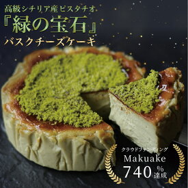敬老の日 緑の宝石 シチリアピスタチオバスクチーズケーキ 12cm 誕生日 冷凍 ギフト プレゼント バスクチーズ並木