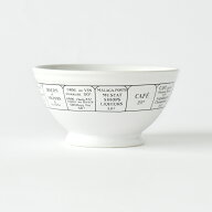 キャトルセゾン オールドメニュー カフェオレボウル L φ14cm【カフェ　ビストロ風　日本製　食器　スー…