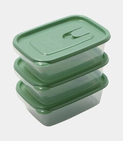 フードコンテナL3P　グリーン【電子レンジOK　日本製　保存容器　お弁当　ランチボックス】